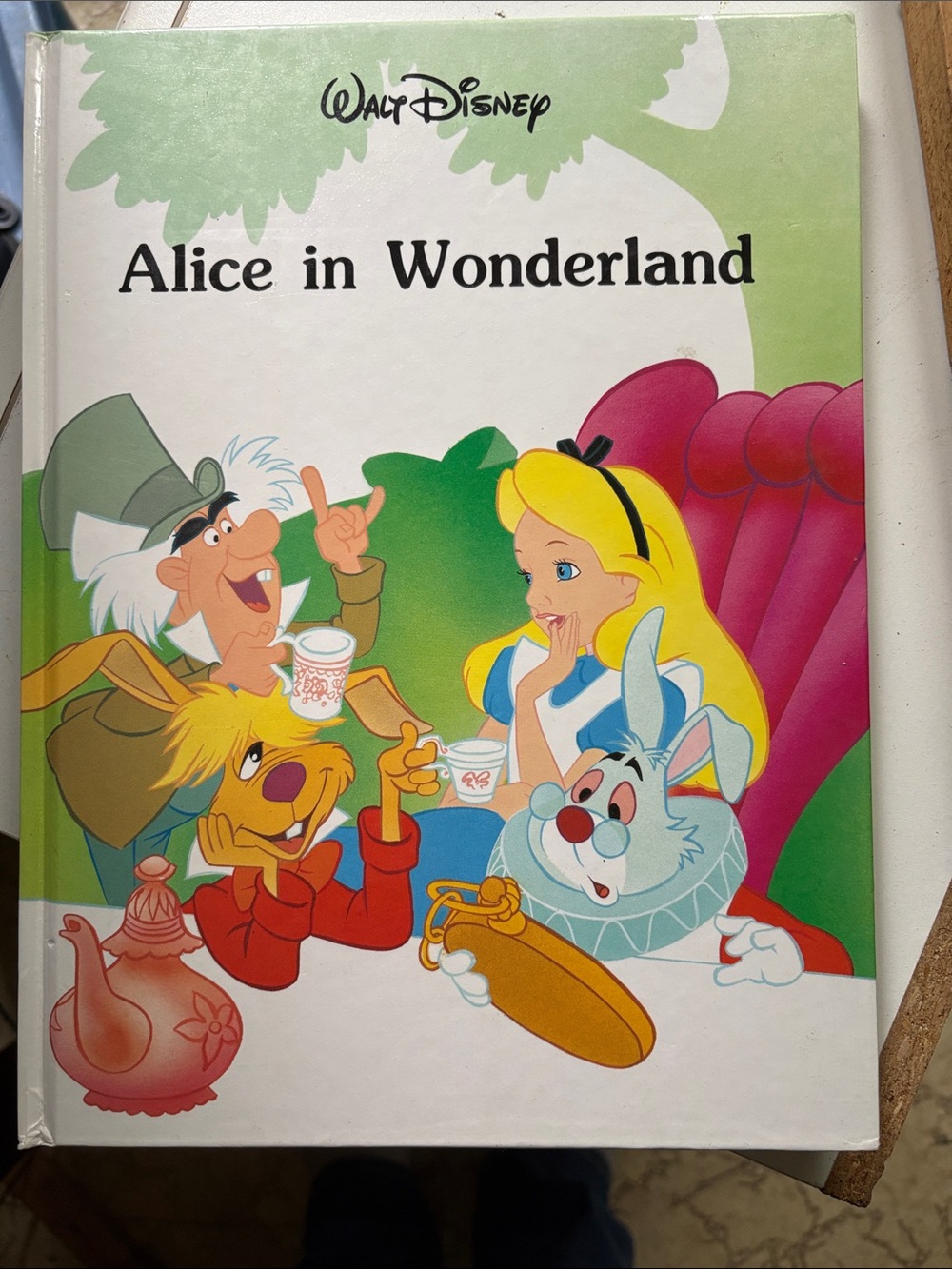 Walt Disney Alice in Wonderland Hardcover Book - White/Multicolor